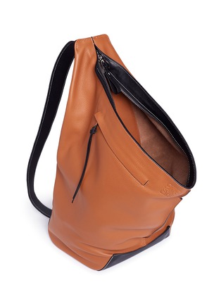 Detail View - Click To Enlarge - LOEWE - 'Anton' colourblock calfskin leather backpack