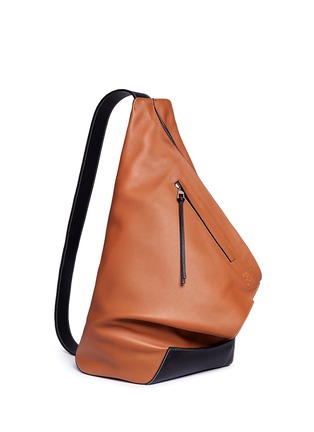 Figure View - Click To Enlarge - LOEWE - 'Anton' colourblock calfskin leather backpack