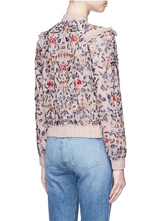Back View - Click To Enlarge - NEEDLE & THREAD - 'Whisper' floral embellished bomber jacket