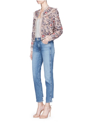 Figure View - Click To Enlarge - NEEDLE & THREAD - 'Whisper' floral embellished bomber jacket