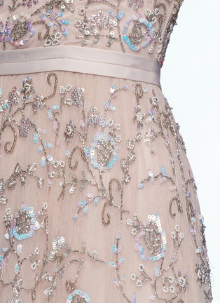  - NEEDLE & THREAD - 'Constellation' floral embellished lace gown