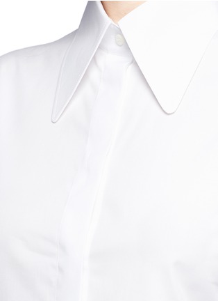Detail View - Click To Enlarge - - - Grosgrain pussybow poplin shirt