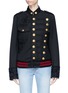 Main View - Click To Enlarge - - - Military button virgin wool blend gabardine bomber jacket