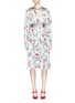 Main View - Click To Enlarge - - - Dog and rose print crepe de Chine dress