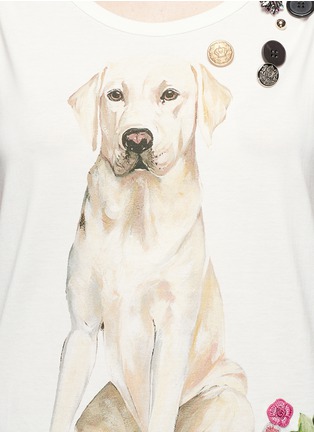 Detail View - Click To Enlarge - - - Dog print embellished tank top