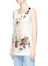 Front View - Click To Enlarge - - - Dog print embellished tank top