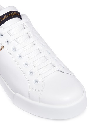 Detail View - Click To Enlarge - - - Crowned DG family patch leather sneakers