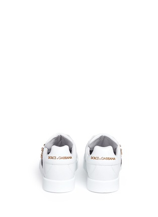 Back View - Click To Enlarge - - - Crowned DG family patch leather sneakers