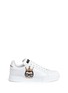 Main View - Click To Enlarge - - - Crowned DG family patch leather sneakers