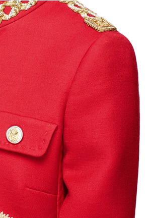 Detail View - Click To Enlarge - - - Embellished virgin wool suiting jacket
