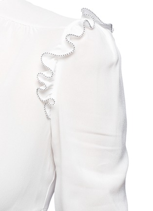 Detail View - Click To Enlarge - - - Pussybow stretch charmeuse blouse