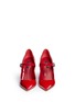- - Logo button patent leather Mary Jane pumps