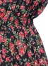 Detail View - Click To Enlarge - - - Floral print smocked silk crepe dress