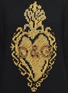 Detail View - Click To Enlarge - - - Jewelled logo patch heart intarsia oversized sweater