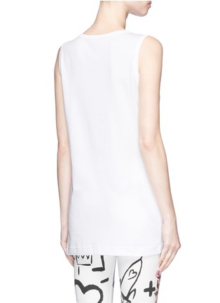 Back View - Click To Enlarge - - - Logo print button embellished tank top