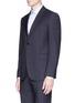 Detail View - Click To Enlarge - ARMANI COLLEZIONI - 'Metropolitan' wool check jacquard suit