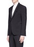 Detail View - Click To Enlarge - ARMANI COLLEZIONI - 'Metropolitan' sateen trim wool tuxedo suit