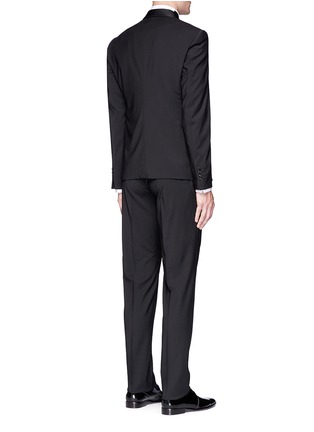 Back View - Click To Enlarge - ARMANI COLLEZIONI - 'Metropolitan' sateen trim wool tuxedo suit