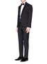 Figure View - Click To Enlarge - ARMANI COLLEZIONI - 'Metropolitan' sateen trim wool tuxedo suit