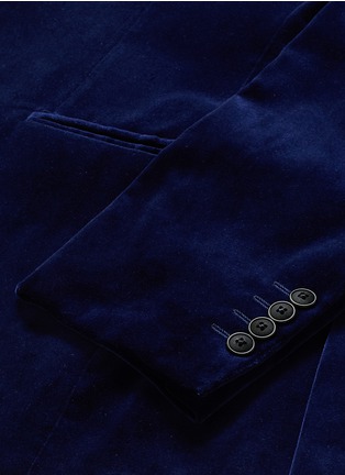 Detail View - Click To Enlarge - ARMANI COLLEZIONI - 'Metropolitan' velvet tuxedo blazer