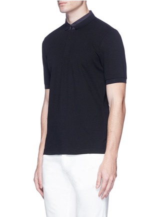 Front View - Click To Enlarge - ARMANI COLLEZIONI - Slim fit polo shirt