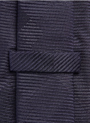 Detail View - Click To Enlarge - ARMANI COLLEZIONI - Asymmetric block jacquard silk tie