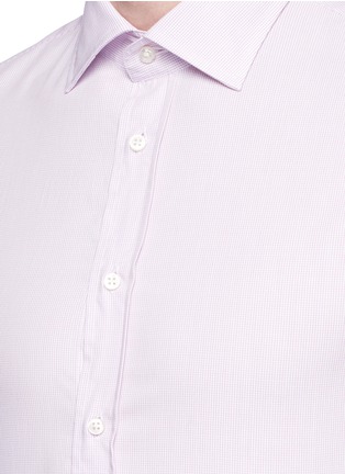 Detail View - Click To Enlarge - ARMANI COLLEZIONI - Windowpane check shirt
