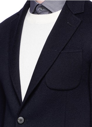 Detail View - Click To Enlarge - ARMANI COLLEZIONI - Felted wool-cashmere soft blazer
