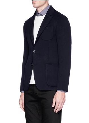 Front View - Click To Enlarge - ARMANI COLLEZIONI - Felted wool-cashmere soft blazer