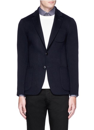 Main View - Click To Enlarge - ARMANI COLLEZIONI - Felted wool-cashmere soft blazer