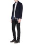 Figure View - Click To Enlarge - ARMANI COLLEZIONI - Felted wool-cashmere soft blazer