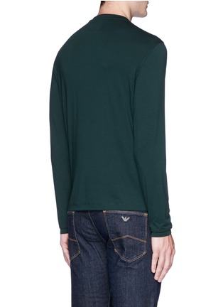 Back View - Click To Enlarge - ARMANI COLLEZIONI - Stretch long sleeve T-shirt