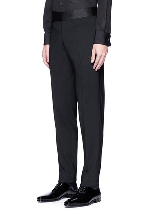 Front View - Click To Enlarge - ARMANI COLLEZIONI - Virgin wool tuxedo pants