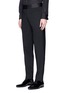 Front View - Click To Enlarge - ARMANI COLLEZIONI - Virgin wool tuxedo pants
