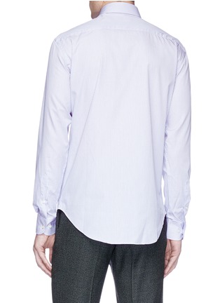 Back View - Click To Enlarge - ARMANI COLLEZIONI - Stripe cotton poplin shirt