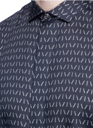 Detail View - Click To Enlarge - ARMANI COLLEZIONI - Book print twill shirt