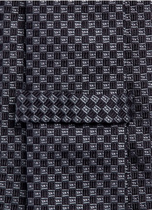 Detail View - Click To Enlarge - ARMANI COLLEZIONI - Tile jacquard silk tie