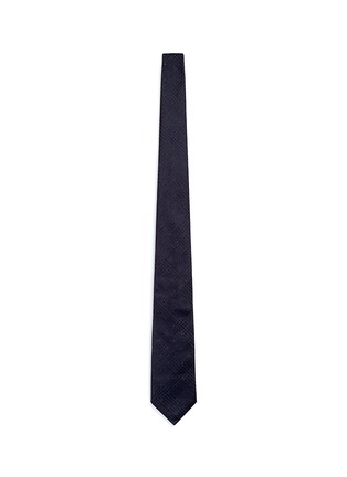 Main View - Click To Enlarge - ARMANI COLLEZIONI - Dot embroidered houndstooth jacquard silk tie