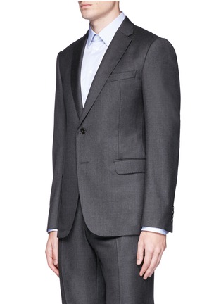 Detail View - Click To Enlarge - ARMANI COLLEZIONI - 'Metropolitan' micro check virgin wool-cashmere suit