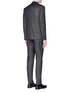 Back View - Click To Enlarge - ARMANI COLLEZIONI - 'Metropolitan' micro check virgin wool-cashmere suit