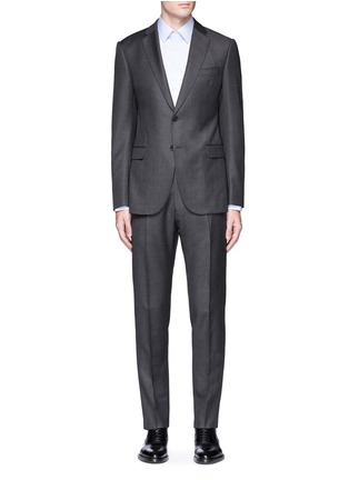 Main View - Click To Enlarge - ARMANI COLLEZIONI - 'Metropolitan' micro check virgin wool-cashmere suit