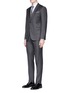 Figure View - Click To Enlarge - ARMANI COLLEZIONI - 'Metropolitan' micro check virgin wool-cashmere suit