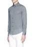 Front View - Click To Enlarge - ARMANI COLLEZIONI - Gingham check jersey shirt