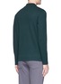 Back View - Click To Enlarge - ARMANI COLLEZIONI - Grid knit V-neck sweater