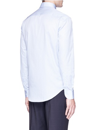 Back View - Click To Enlarge - ARMANI COLLEZIONI - Stripe twill shirt