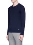 Front View - Click To Enlarge - ARMANI COLLEZIONI - Mixed jacquard sweater