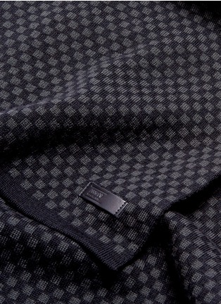 Detail View - Click To Enlarge - ARMANI COLLEZIONI - Check plaid virgin wool scarf