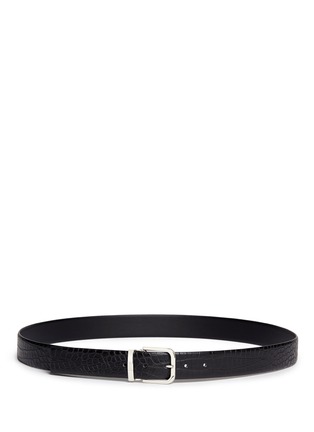 Main View - Click To Enlarge - ARMANI COLLEZIONI - Croc embossed leather belt