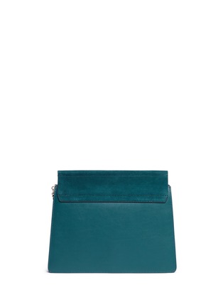 Detail View - Click To Enlarge - CHLOÉ - 'Faye' medium suede flap leather shoulder bag
