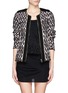 Main View - Click To Enlarge - IRO - Kamber suede trim tweed zip jacket